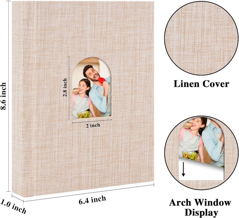 Remowith Premium Small Photo Album 4x6 with 20 Pockets, Linen Cover Memory Book with Writing Space Ideal for Wedding Photo Albums, Baby Books, and Travel Journals, Pink - Image 2
